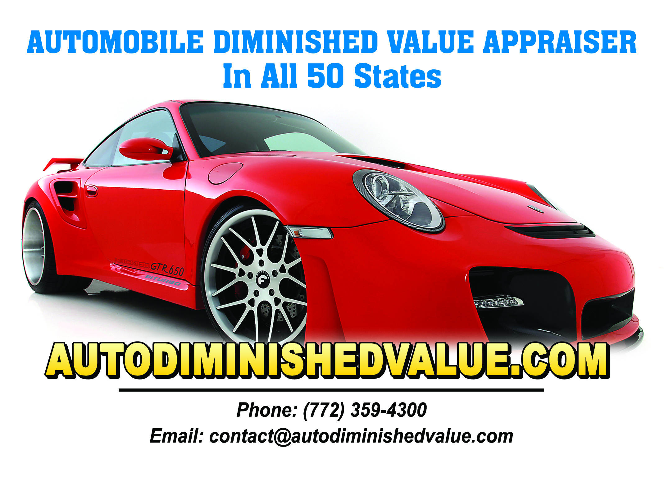 Auto Diminished Value Report $275.00